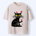 japanese vintage cat t shirt free shipping