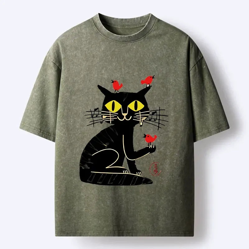 kyoto lion musical cat tee daily wear
