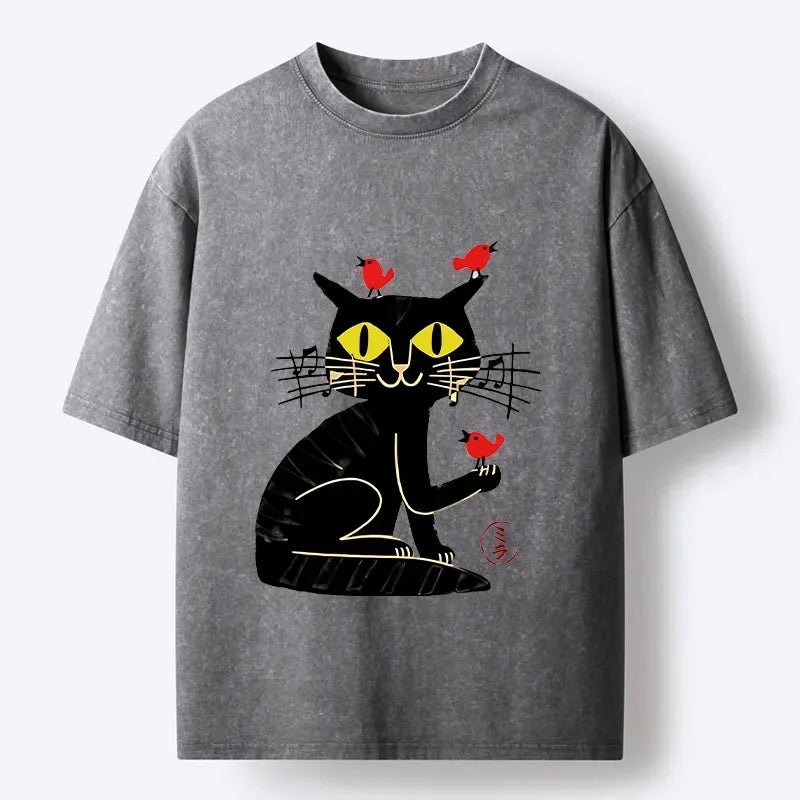 kyoto lion musical cat tee daily wear