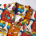 Funny Goose Eat Spaghetti Hawaiian Shirt