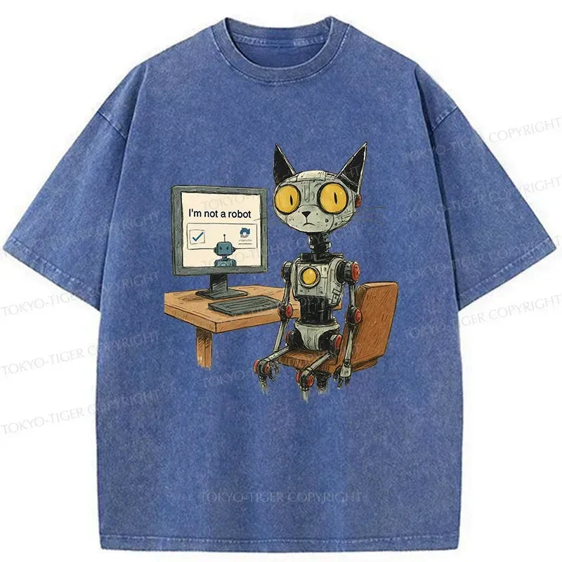 Trendy Kyoto-Lion Robot Cat T-Shirt
