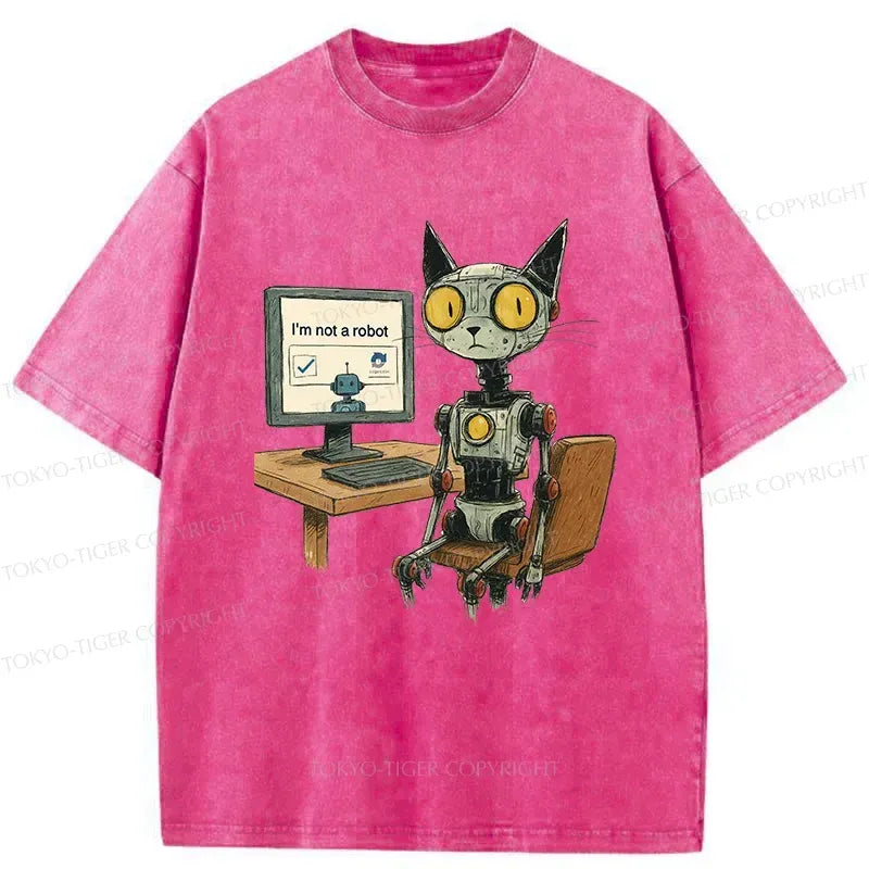 Trendy Kyoto-Lion Robot Cat T-Shirt