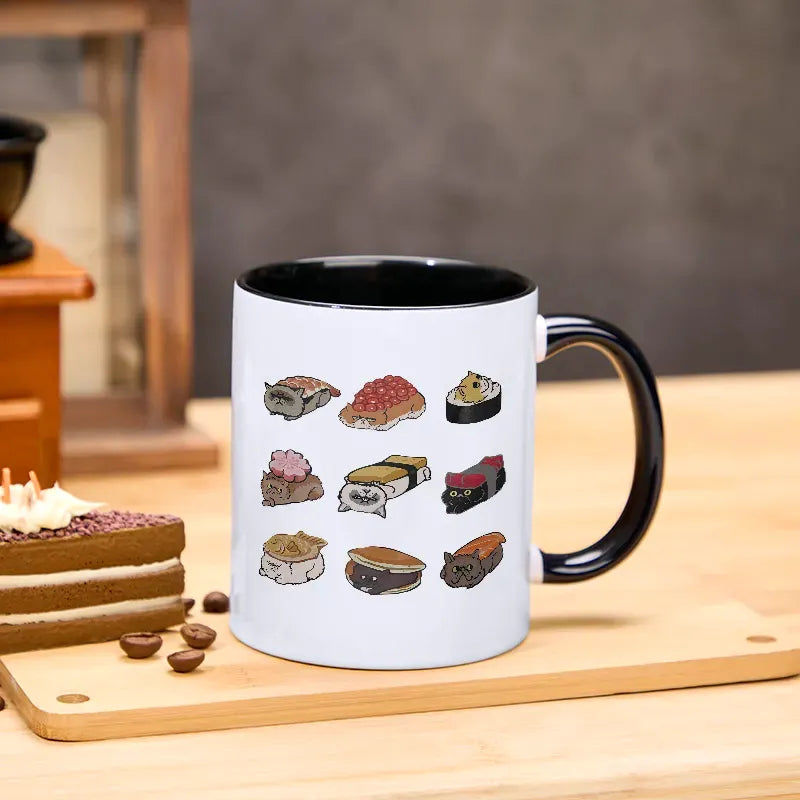 Cute Cat Sushi Mug Gift for Her