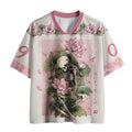 Kyoto-Lion Skull And Lotus Turned Into Mud Mesh Jersey
