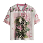 Kyoto-Lion Skull And Lotus Turned Into Mud Mesh Jersey
