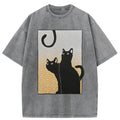 unisex black cat t-shirt for gift