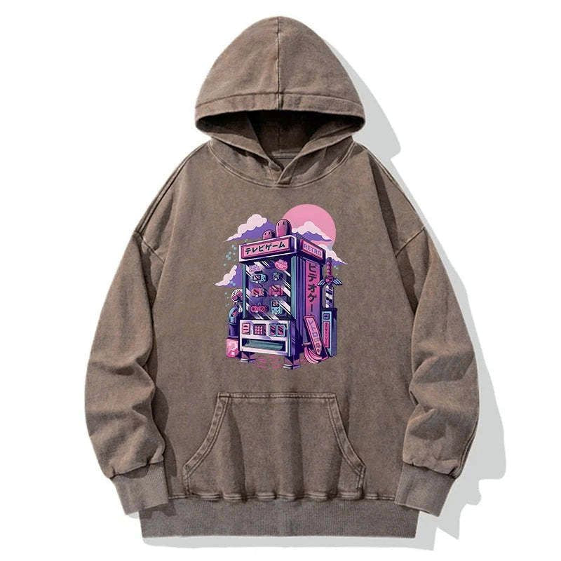 Japanese vending machine washed hoodie