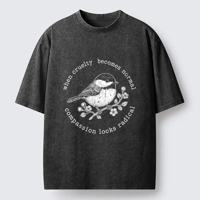 Japanese vintage bird tee for daily wear