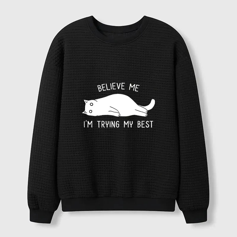 Kyoto-Lion When Life Is Hard Nap First Waffle Sweatshirt