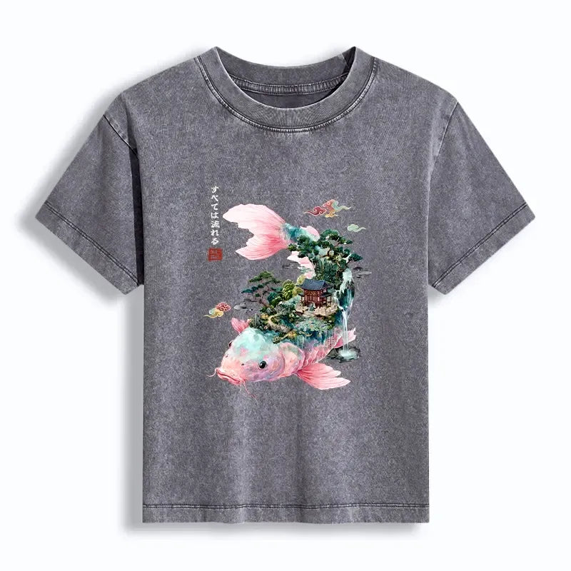 Japanese Koi Women's Washed T-Shirt