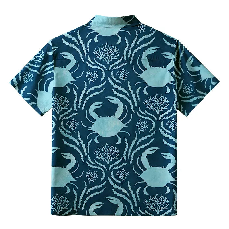 Kyoto-Lion Crab And Seaweed Button-up Shirt