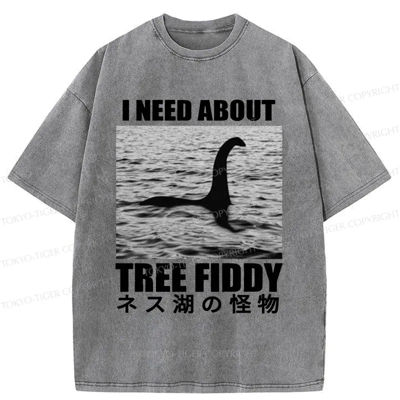 Kyoto-Lion Loch Ness Monster Joke Washed T-Shirt