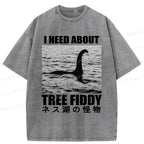 Kyoto-Lion Loch Ness Monster Joke Washed T-Shirt