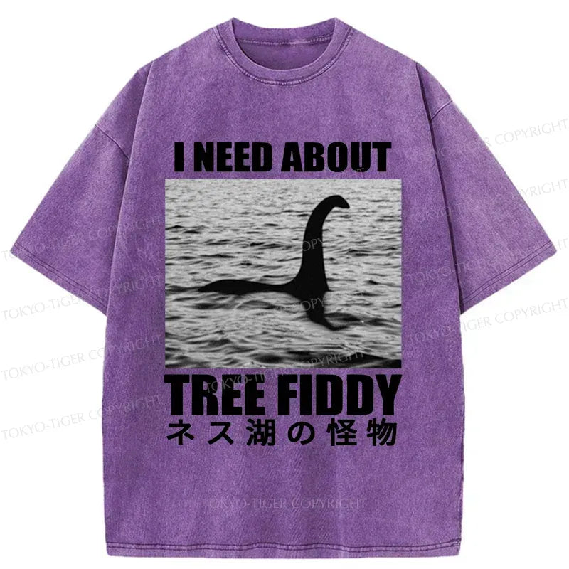 Kyoto-Lion Loch Ness Monster Joke Washed T-Shirt