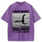 Kyoto-Lion Loch Ness Monster Joke Washed T-Shirt
