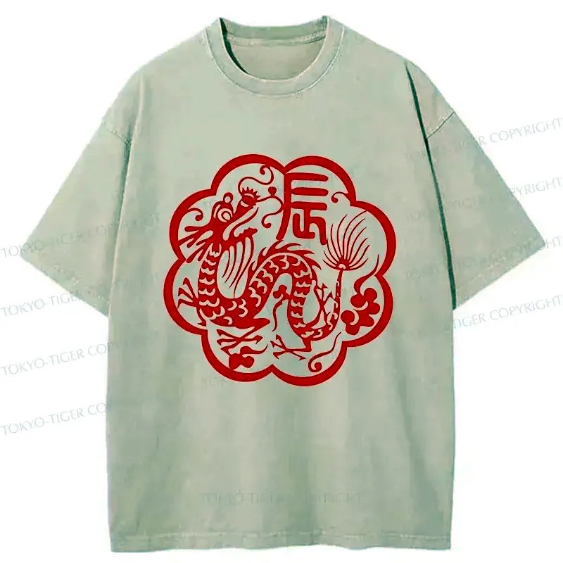 Japanese Paper Cutting Dragon Tee