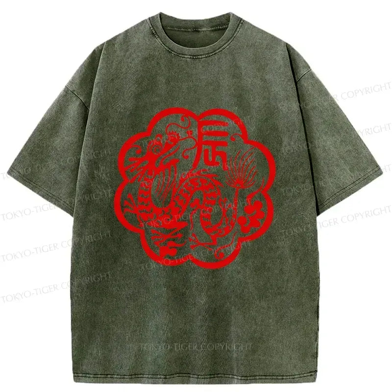 Vintage Japanese Dragon Washed T-Shirt
