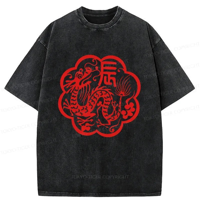 Japanese Paper Cutting Dragon Tee