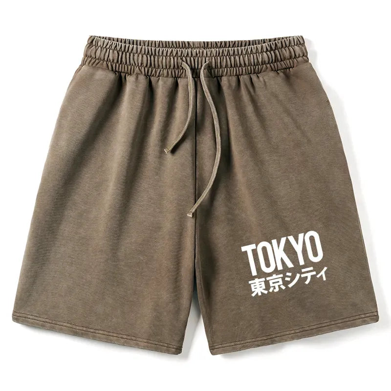 Kyoto-Lion Tokyo City Washed Shorts