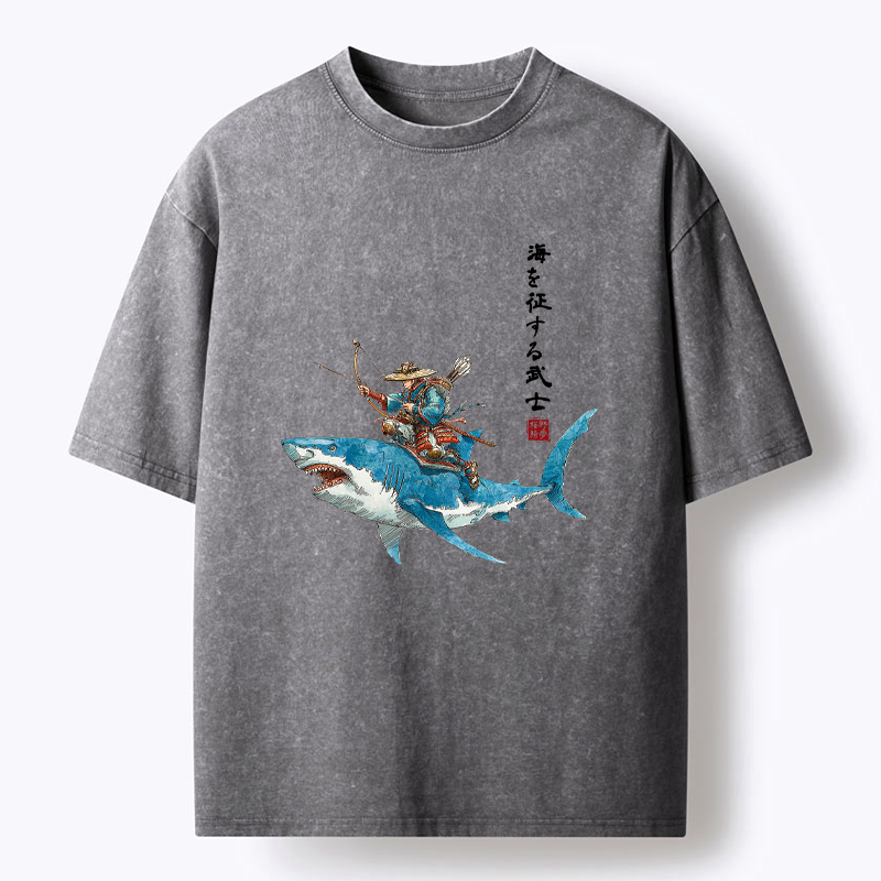 Kyoto-Lion Wave Conqueror Washed T-Shirt