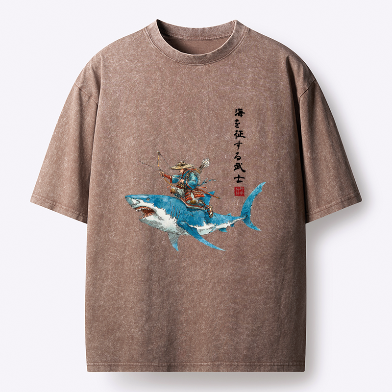 Kyoto-Lion Wave Conqueror Washed T-Shirt