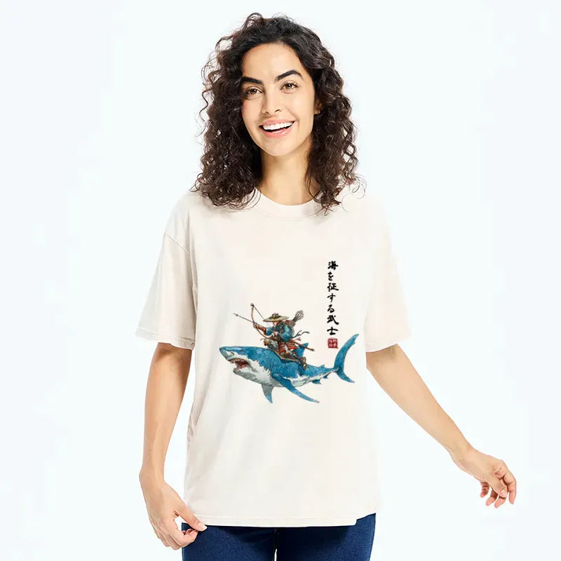 Kyoto-Lion Wave Conqueror Washed T-Shirt