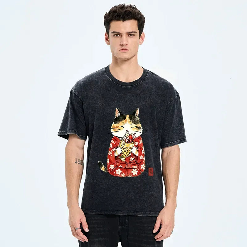 Vintage Japanese Culture T-Shirt for Daily Wear