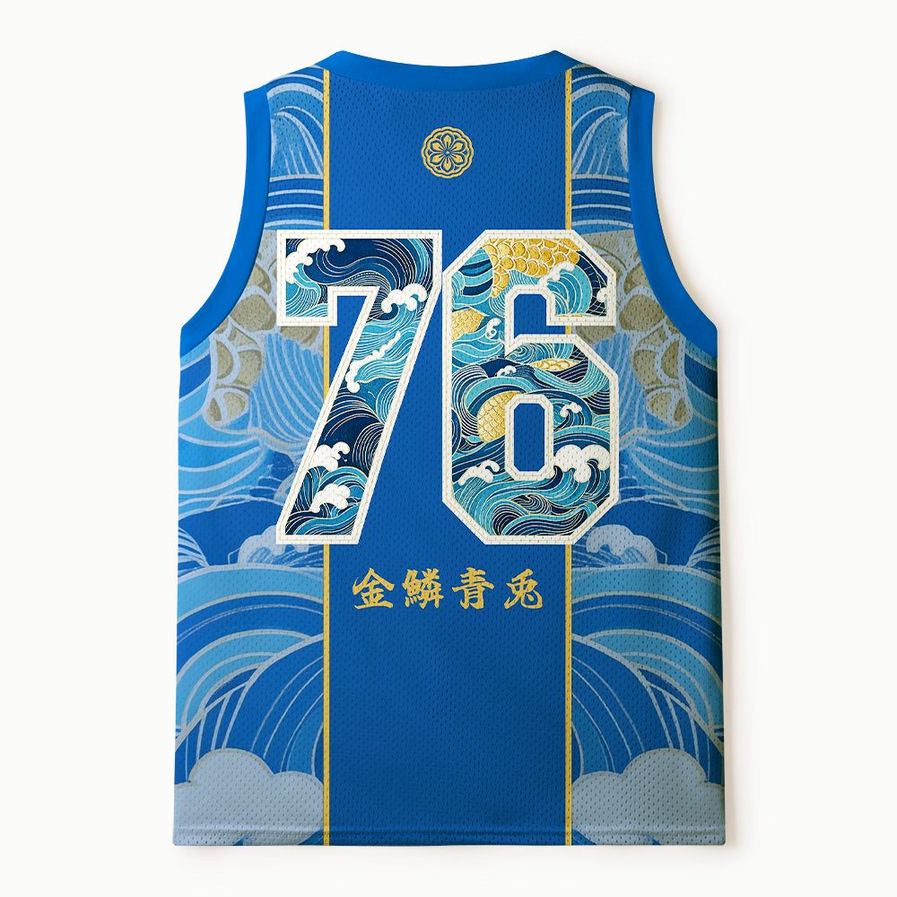Japanese Blue Wave Rabbit Tank Top