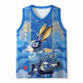 Japanese Blue Wave Rabbit Tank Top