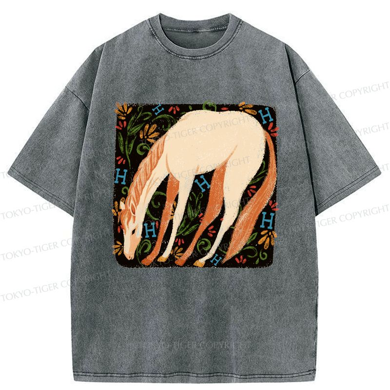 Kyoto-Lion The Magical Horse Washed T-Shirt