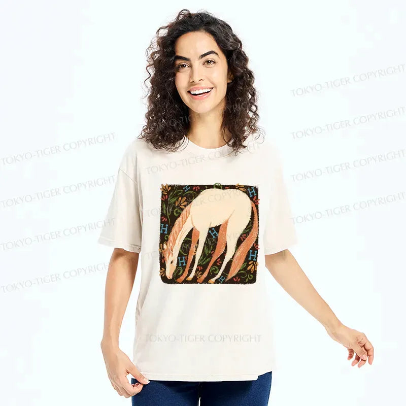 Japanese washed t-shirt for daily wear