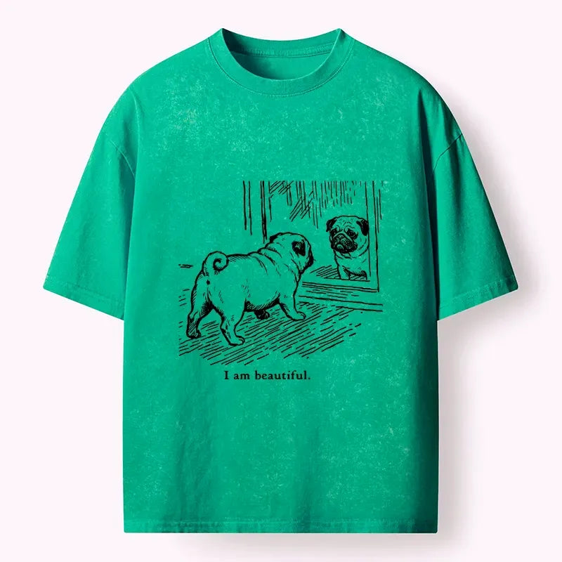 Cute Pug Meme T-Shirt for Daily Wear