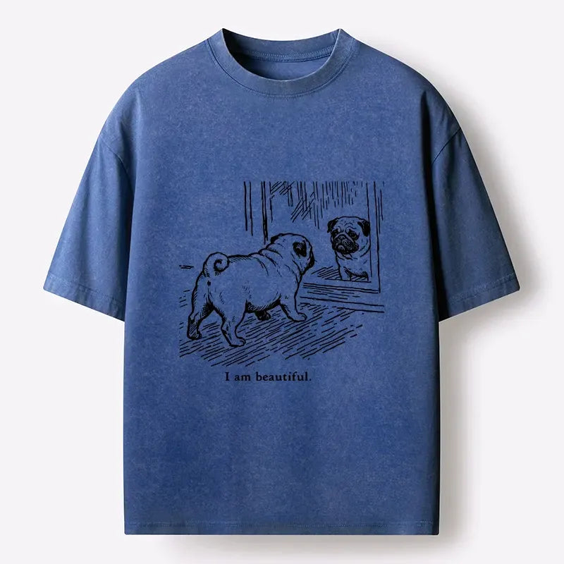 Cute Pug Meme T-Shirt for Daily Wear