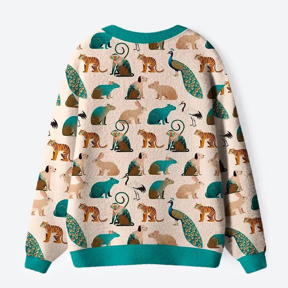 Kyoto-Lion ugly cardigan for daily wear