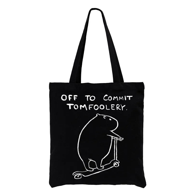 Kyoto-Lion Capybara Is Ready To Do Something Bad Tote Bag