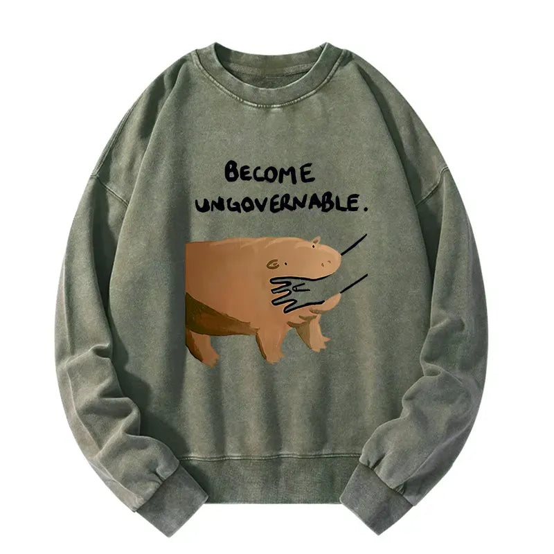 Moo Deng Bites Arm Sweatshirt Gift Idea