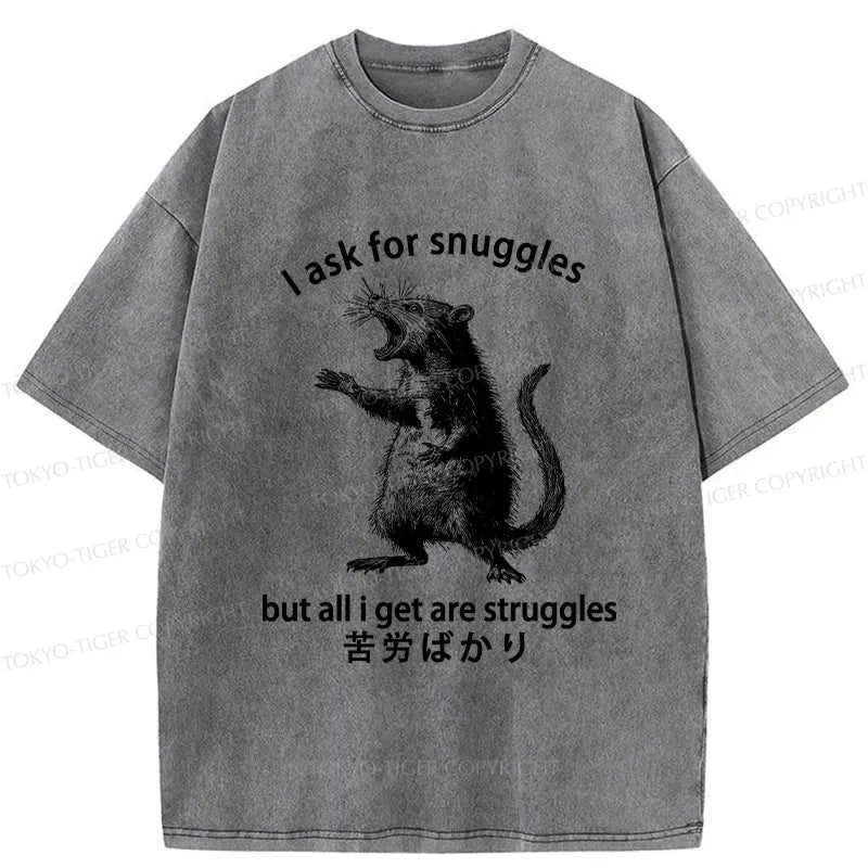 japanese style funny mouse washed tee