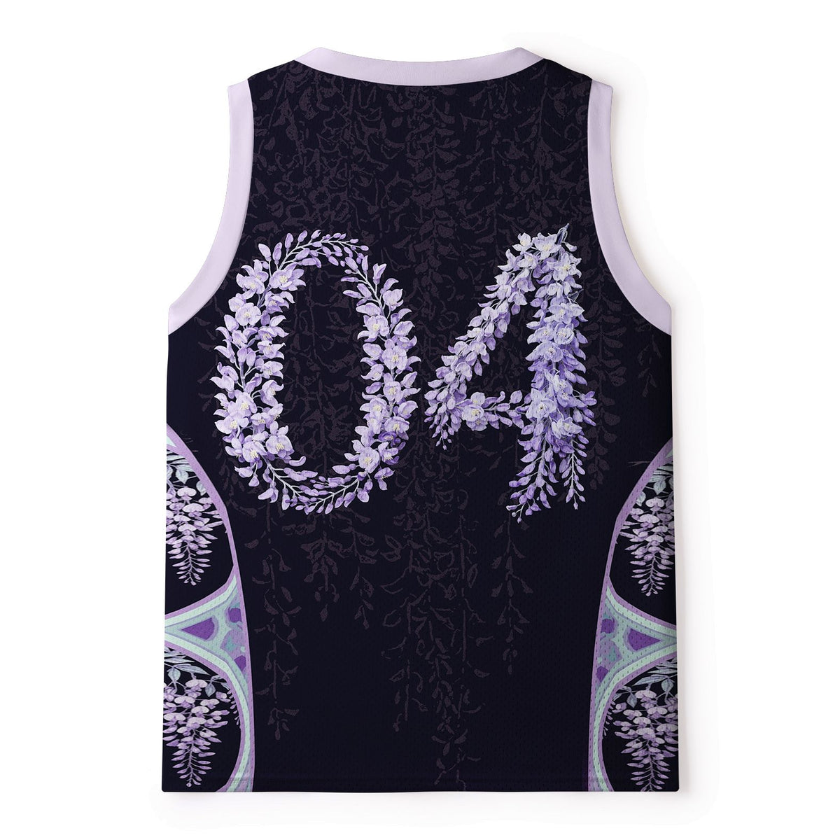 Kyoto-Lion Wisteria Jpanese Flowers Mesh Tank Top