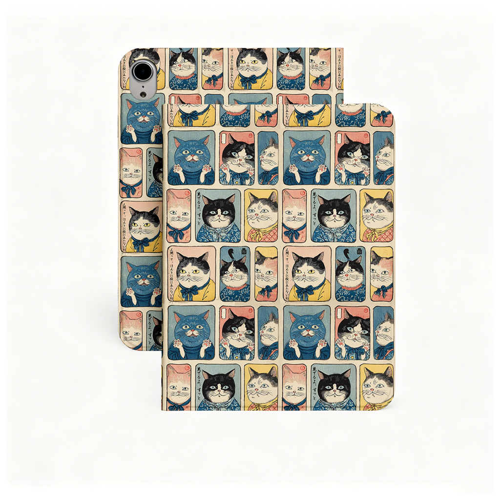 Kyoto-Lion Many Cats Are Watching You Nobles Tablet Protective Case