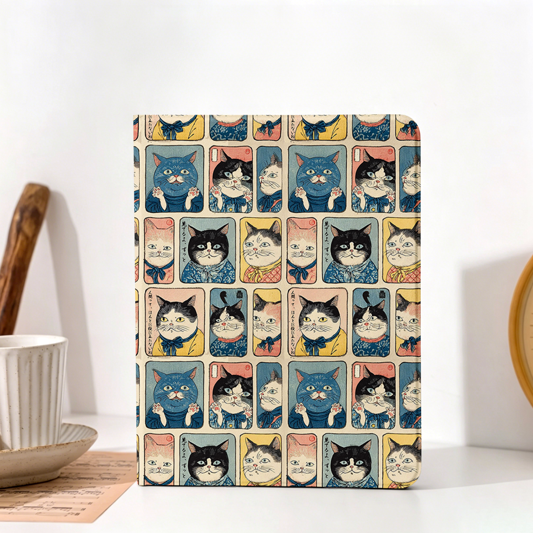 Japanese Cat Tablet Case for Daily Wear