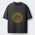 Kyoto-Lion Serene Golden Lotus Washed T-Shirt