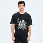 Vintage Washed Samurai Cat T-Shirt Best Seller