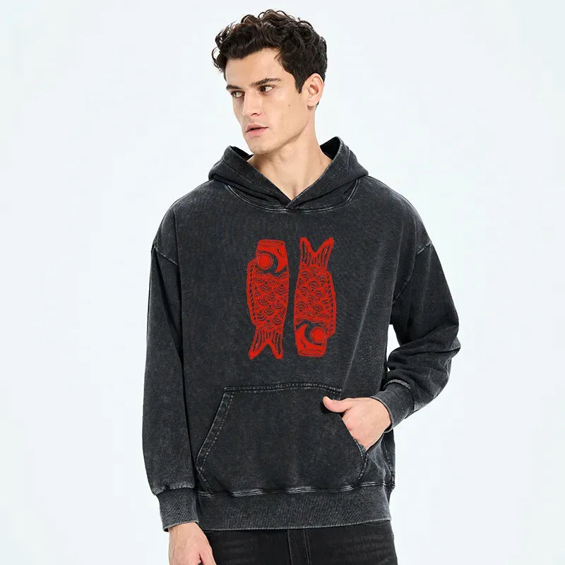 Retro Japanese Carp Streamer Hoodie