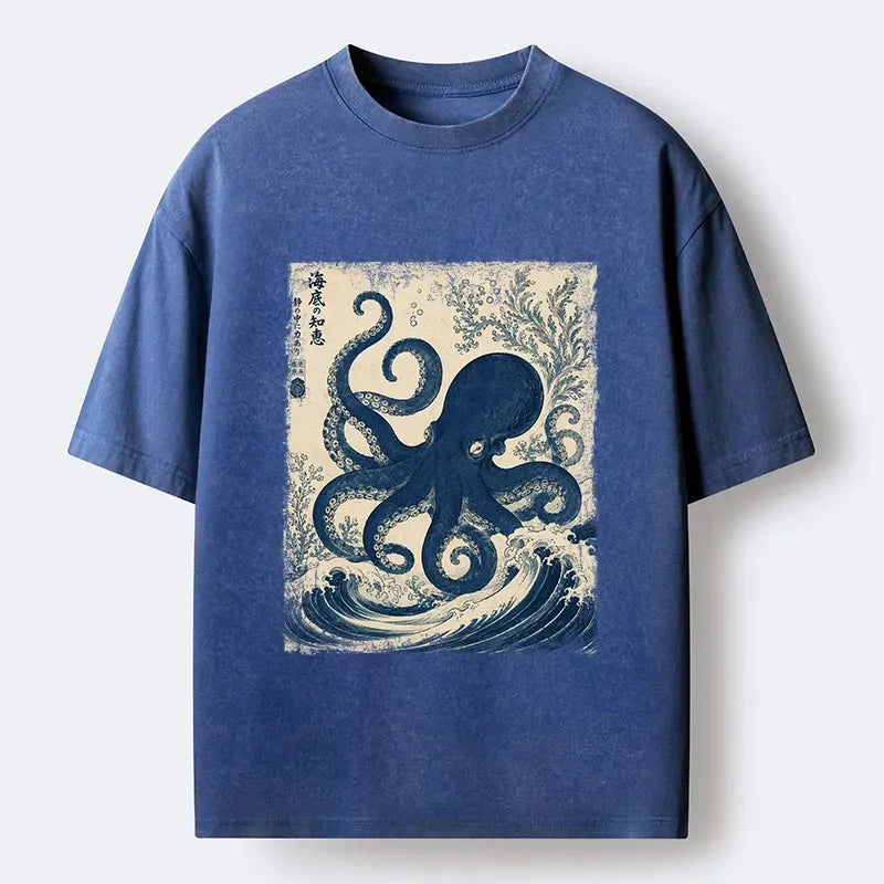 Japanese Ukiyo E Octopus Art Tee