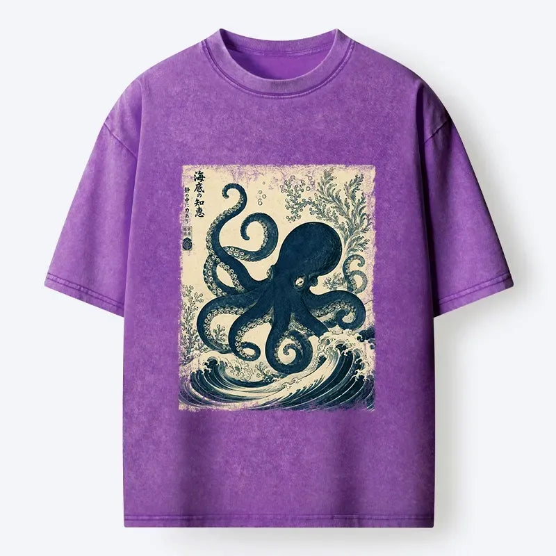 Japanese Ukiyo E Octopus Art Tee