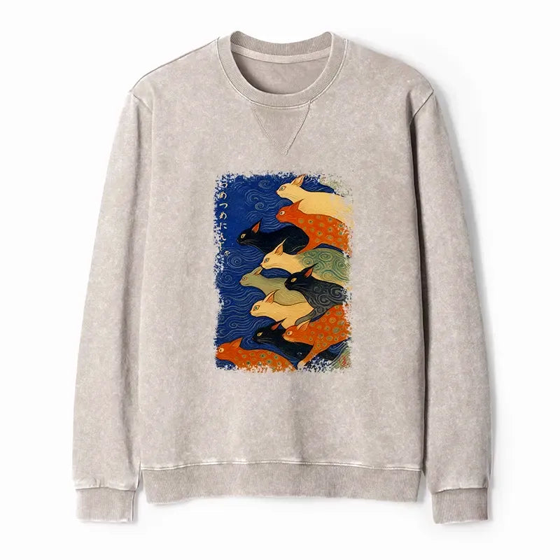 Washed Terry Sweatshirt for Vacation