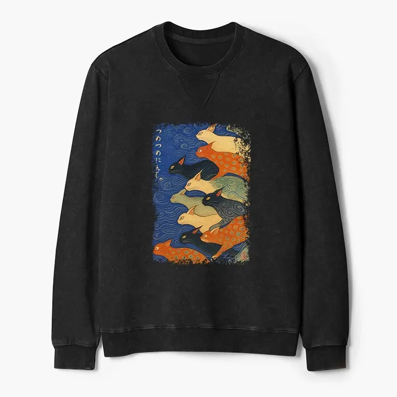 Washed Terry Sweatshirt for Vacation