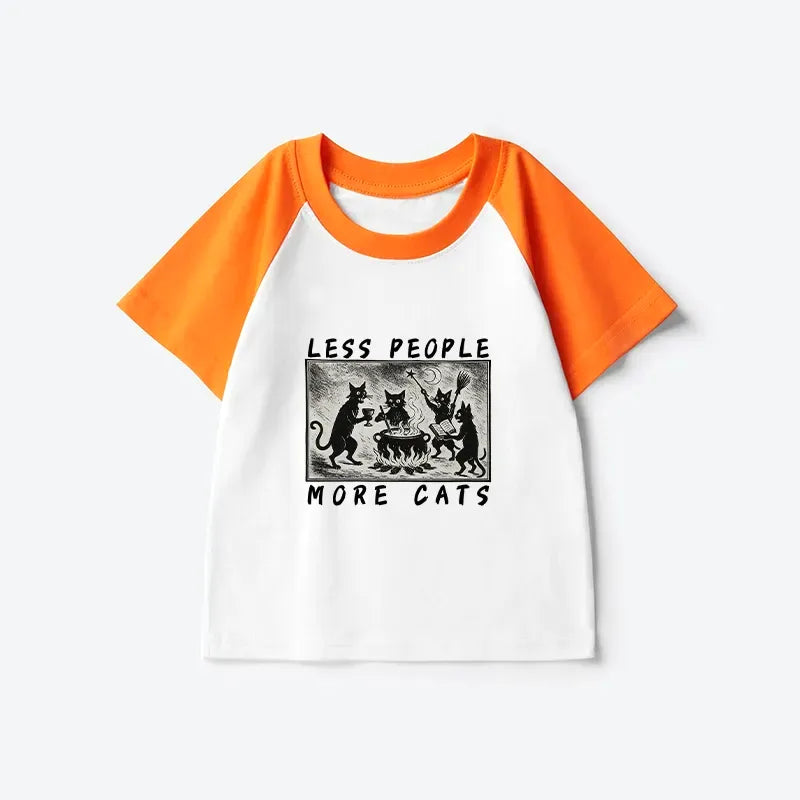 Anime Convention Cat Raglan T-shirt for Youth