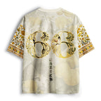 Kyoto-Lion Vintage Floral Cat #66 Mesh Jersey