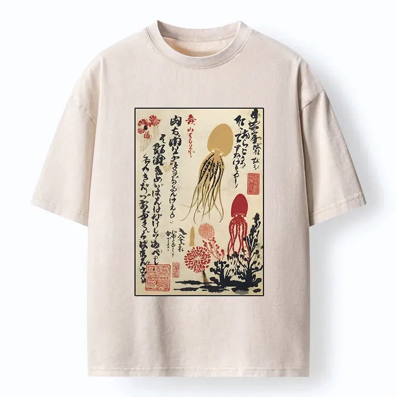 Washed Unisex Cotton T-Shirt for Summer